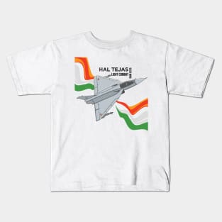 HAL Tejas Indian Fighter Fighterjet Aircraft India Pride Kids T-Shirt